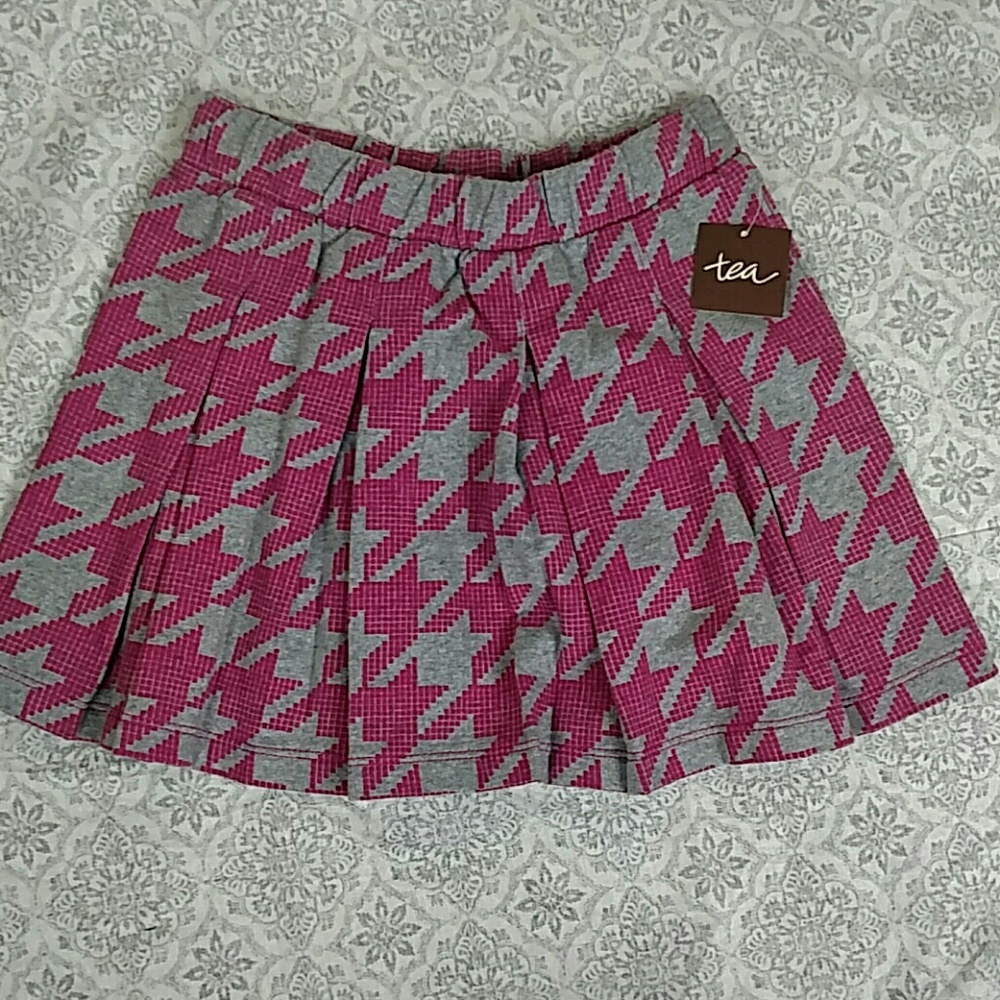 🌼☕ Tea Collection Houndstooth Pleated Skirt